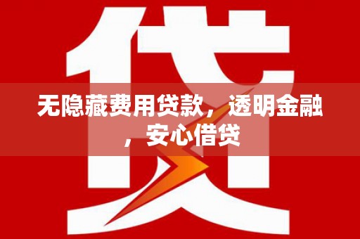 大化无隐藏费用贷款，透明金融，安心借贷