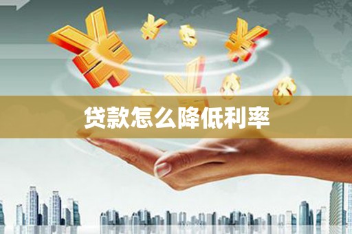 大化贷款怎么降低利率
