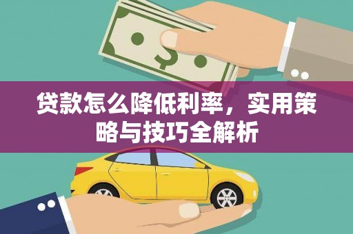 大化贷款怎么降低利率，实用策略与技巧全解析