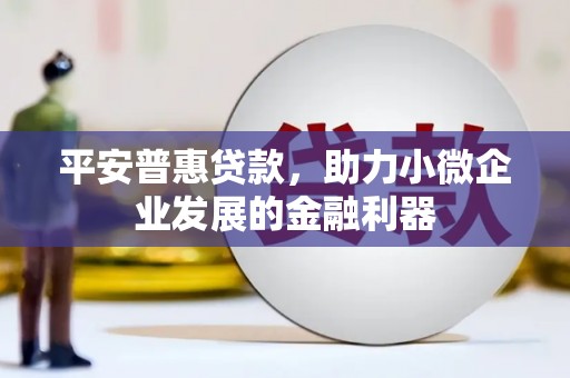 大化平安普惠贷款，助力小微企业发展的金融利器